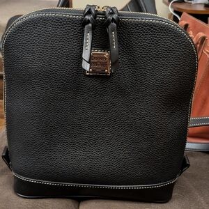 Dooney & Bourke Black Pebble Leather Backpack